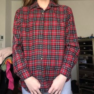 Red plaid long sleeve